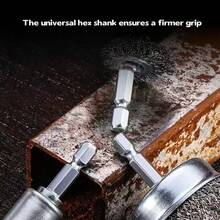 DINGQI Steel Wire Brush Set, Rotary Tool Polishing Cleaning Tool, Suitable For Drilling, Stainless Steel Wire Cup Brushes For Removing Rust, Corrosion And Sanding Surfaces