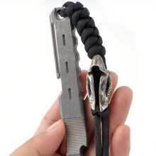 Men'S Copper Shawl Cape Keychain - Brass Knife Pendant & Hoodie Rope Accessory, Funky EDC DIY Paracord Buckle, Durable Outdoor Tool Belt Clip For Lanyards, Keys, Hoods, Keys Accessory, Stylish Accessory, Functional Accessory - Multicolor - View 8