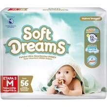 Soft Dreams Pañales Para Bebé Etapa 3 Talla M 56 Piezas - M (56 Unidad) - Ver 7