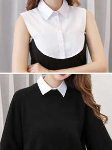Women's Detachable Non-Slip Shirt Fake Collar, Fashionable Half Collar, Multi-Functional Decor, Suitable For All Seasons - Multicolor - View 4