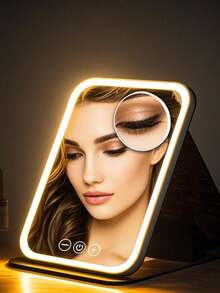 1 gương trang điểm LED (dung lượng pin: 600mAh) - 3 chế độ ánh sáng (Trắng/Tự nhiên/Ấm), gương trang điểm sạc USB, độ sáng điều chỉnh được, thiết kế gập gọn tiện lợi, thích hợp sử dụng tại nhà, khi đi du lịch và trong ký túc xá, món quà Giáng sinh, sinh nhật, Ngày của Mẹ hoàn hảo dành cho phụ nữ, cũng là món quà Giáng sinh, quà tặng cá nhân hóa và vật dụng cần thiết khi đi du lịch. - Nhiều màu - Xem 11