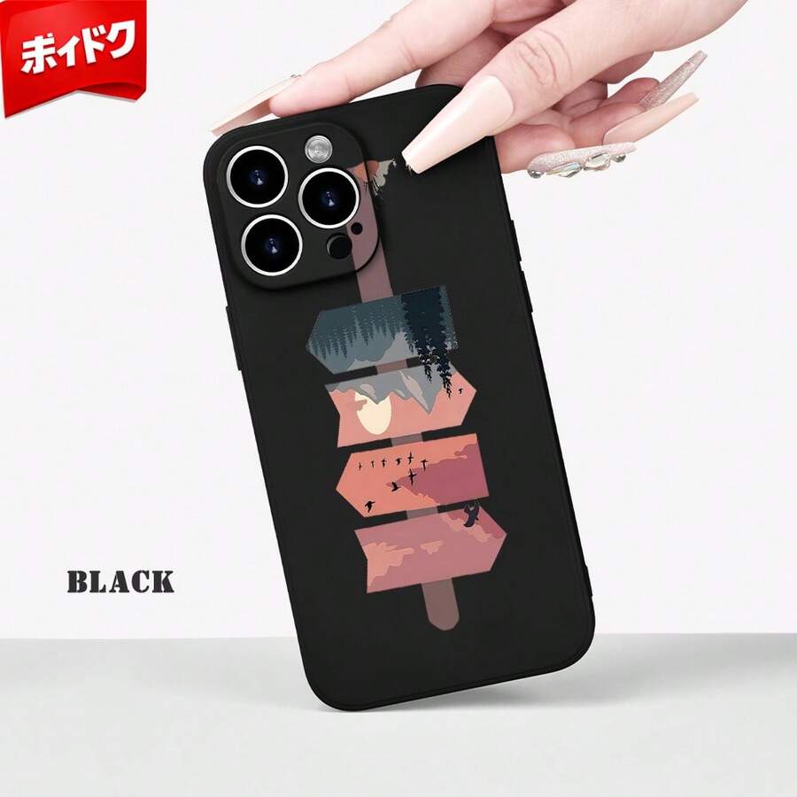 Celadon Smartphone Case | Kintsugi Art X Geometric Pattern [Perfect Japanese Gift] - Black - View 1