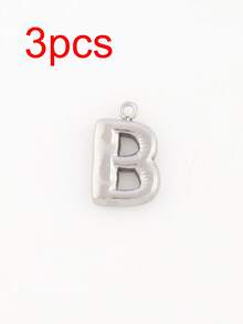 3pcs/Set Stainless Steel A-Z Letter Pendant, Suitable For DIY Jewelry Making, Handcraft, 18K Gold Plated, 26 Alphabet Letters, Initial Jewelry - 3 Letters - View 47