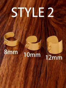 2Pcs/Lot 8mm 10mm 15mm Stainless Steel U Shape Blank Rings With Jump Ring Adjustable Open Rings Setting Base For Jewelry Making Accessories - Ring Base - View 3