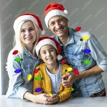 GRUPO CARNAVALLIA Collar De Serie Foquitos de Navidad Adorno Luces Navideñas - Multicolor - Ver 7