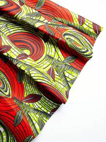 Chân váy maxi dáng chữ A xòe rộng, họa tiết xoáy đỏ in hoa văn châu Phi, thích hợp mặc hàng ngày, dự tiệc, đi nghỉ mát, lễ hội và các dịp khác trong mùa hè. - Đỏ - Xem 7