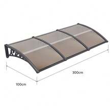 Canopy Canopy For Front Door Window Awning Canopy Front Door Awnings For Front Door Aluminum Alloy Canopy Front Door Made Of Aluminum And Polycarbonate - Brown-100x300 cm - View 6
