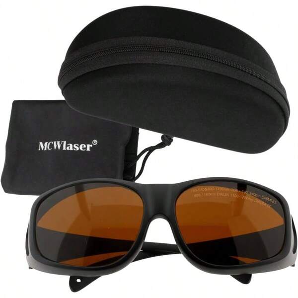 Laser Safety Goggles Glasses OD5+ 190 - 540nm 800 - 1700nm Yag, Blue, Green Laser And 445nm, 450nm, 532nm, 808nm, 980nm, 1064nm, 1080nm Absorption Type EP - 1 Style 9