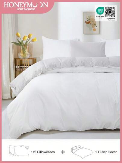 2/3pcs Romantic French Style Duvet Cover Set, Supersoft & Timeless Elegant All-Season Bed Layer, Chic Lovely Decorative Bed Sprea Bed Cover For Bedroom Dorm, Oeko-Tex Certified