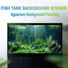 High Definition Aquarium Background Sticker, Realistic Underwater Landscape With Rocks And Plants, Suitable For Fish Tank, Reptile, Amphibious Terrarium, Available In Multiple Sizes, Creates Dreamlike Underwater Atmosphere, Photography Backdrop - Multicolor - View 4