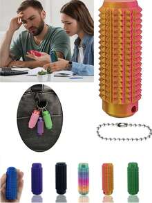3D Printed Gradient Color Massage Roller, Textured Spikes And Breathable Holes, Modular Design For Muscle Relaxation And Stress Relief, Perfect Gift For Sensory Stimulation And Anxiety Reduction - Multicolor - View 4