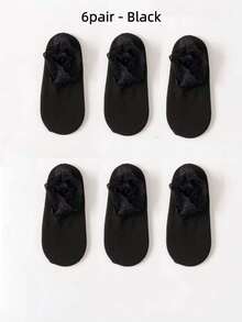 6/1pair Women's Boat Socks, German Fleece Autumn And Winter Warm Mid-Calf Silicone Non-Slip Thickened Lace Trim Winter Floor Socks - Multicolor - View 14