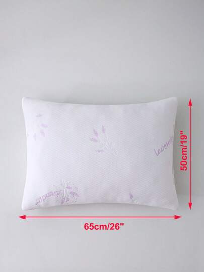 1pc Zachte Breathable LAVENDER SCENT Pillow, Shredded Memory Foam Pillows, Bed Pillows Bedroom Sleeping, Stress Fades, Sleep Blooms, Backrest Kussen view 3