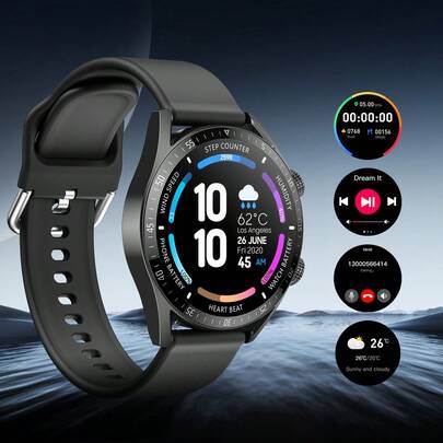 New Sports-Inspired Smart Watch, Featuring Zinc Alloy Body, Supports Multiple Sports Modes, Motion Tracking, Calling, Music Playback, Message Receiving, An Ideal Choice For Sports Enthusiasts