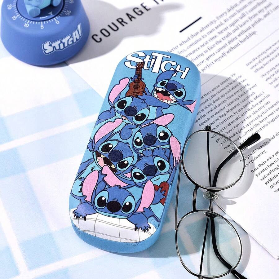 Miniso 1 Pack Cute Cartoon Character Round Glasses Case Glasses Sunglasses Storage Box