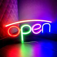 1個 霓虹燈 Open 11.7x5.6x0.7英吋 (約 29.8x14.3x1.8公分) 營業中霓虹燈 電池或USB供電 商店店鋪展示窗 餐廳咖啡廳酒吧酒店紋身美容院派對牆面裝飾 開店/關店告示牌 (紅藍色) - 彩色 - 查看 19