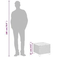 vidaXL Gartentisch Grau 45x45x37 Cm Poly Rattan Akazienholz - Grigio - Visualizzare 10