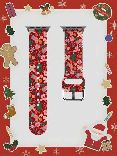 1 pieza Correa de reloj de silicona suave, elástica y transpirable, compatible con Samsung, Garmin, Honor y otros relojes inteligentes de 38mm, 40mm, 41mm, 45mm, 44mm, 42mm y 49mm, diseño de moda casual de varios colores, regalo de Navidad