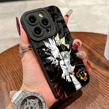 Una funda para teléfono con Asta del anime Black Clover, diseñada para varios modelos de , incluyendo los más recientes, con una parte trasera de TPU suave que ofrece protección contra caídas, carcasa para teléfono, cubierta para teléfono - Negro - Ver 6