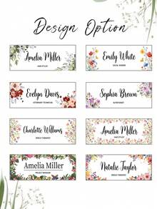 1pc Personalized Acrylic Desk Name Plate With Floral Design 21 Styles- Custom Engraved Office Desk Sign For Women And Men - Elegant Clear Acrylic Glass Block - Ideal For Boss, Teacher, Coworker Appreciation Gifts,Personalized Office Decor, Ideal Gift For Bosses, Teachers, Lawyers, Doctors & Colleagues -Personalized Gifts, Holiday Gifts