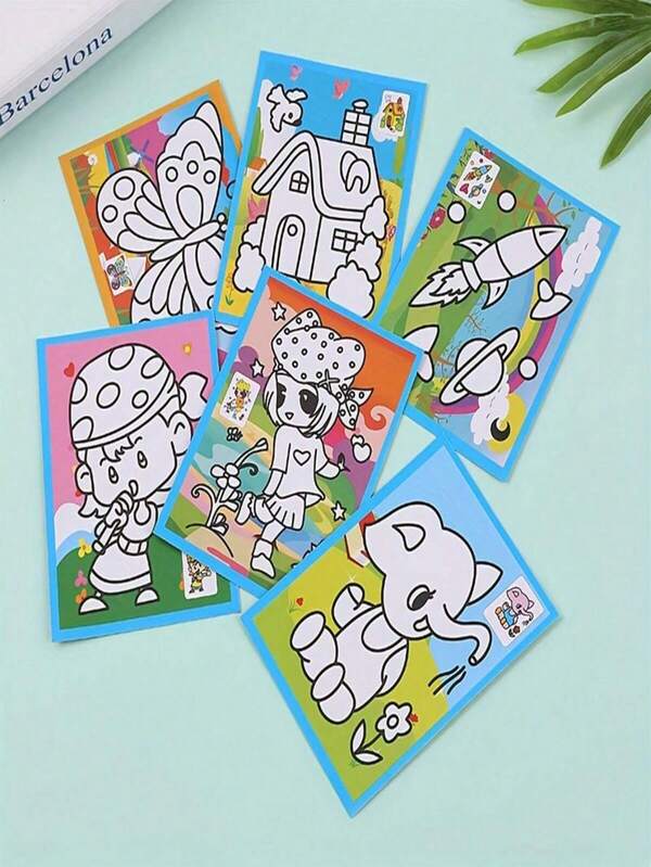 50pcs/10pcs Scratch Paper Art Set ,Scratch Rainbow Art Paper Scratch Painting Kit ,Rainbow Magic Scratch Paper Black Scratch Off Art Crafts Kits Notes With Wooden Stylus Halloween Party Game Christmas Birthday Gift, Birthday Party Festive Gift,Suitable For Winter, New Year