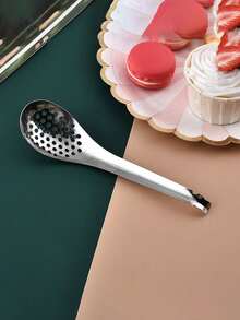 ملعقة مثقبة من الفولاذ المقاوم للصدأ - لحساء، مقلاة ساخنة، فصل الكافيار والبيض - أدوات الطهي والمطبخ، مناسبة للاستخدام اليومي (قد يحدث عيب طفيف أثناء النقل ولكن لا يؤثر على الاستخدام العادي)
