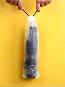 Versatile Waterproof Drawstring Bag For Kitchen, Office & Travel - Durable Plastic Organizer For Stationery, Mouse Pads, Umbrellas & More - Multicolor - View 3