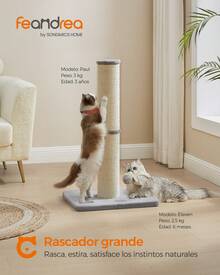 Feandrea Cat Trees & Condos - Grey - View 3