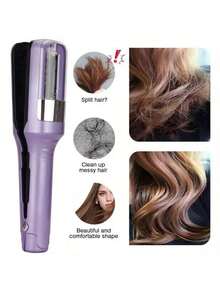 LEATVOOK Professional Electric Hair Straightener & Split-End Trimmer, Automatic Hair Clipper, Portable USB Rechargeable Hair Styling Tool For Smooth Hair 500mAh.Best Mother's Day And Valentine's Day Gifts. - Bright - View 9