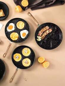 Multi-Function Non-Stick Frying Pan, Suitable For Steak, Eggs, Waffles, Ideal For Home Kitchen, Breakfast, Easy To Clean Mini Frying Pan, Practical Design For Quick Cooking And Shaping Various Egg Styles - Multicolor - View 11