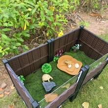 Upgraded Tall Reptile Terrarium, Turtle Habitat Tank, Pet Turtle Enclosure