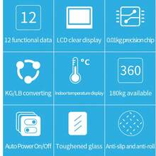 1 Piece Of Electronic Intelligent Weight Scale, Connected To Bluetooth Application, Used For Accurate Measurement Of Weight And Body Fat In Home/Bedroom, High-Precision Intelligent Body Fat Scale, Human Body Scale, Electronic Weight Scale, Fat Scale, Battery Powered (Excluding AAA Battery) - Multicolor - View 7