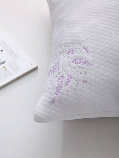 1pc Zachte Breathable LAVENDER SCENT Pillow, Shredded Memory Foam Pillows, Bed Pillows Bedroom Sleeping, Stress Fades, Sleep Blooms, Backrest Kussen view 5