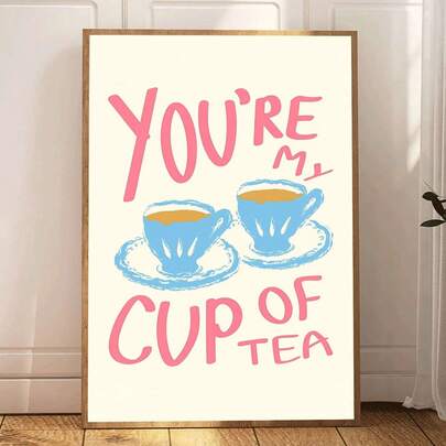 1PC Tea Cup Theme Art Posters Sketch Style Wall Decoration Unframed Canvas Printing Home Decoration Hanging Pictures Room Decoration Murals Suitable For Living Rooms Bedrooms Bathroom Kitchens Dining Rooms And Offices Gallery Art Canvas Wall Arts Perfect Festival Gifts Festival Party Decorations Wall Decorative Paintings Winter Posters