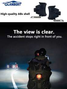 GLANBERT 2个摩托车LED灯装饰灯辅助灯，9颗LED灯珠，适用于多种车型