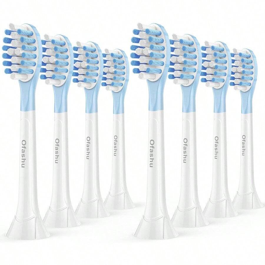 ZxcvReplacement Toot Ea  Pils Sonicare TectiveClean C3 G3 W3 C2 4100 9044 W 8 PacksToothbrush Replacement Heads - Trắng xanh - Xem 1