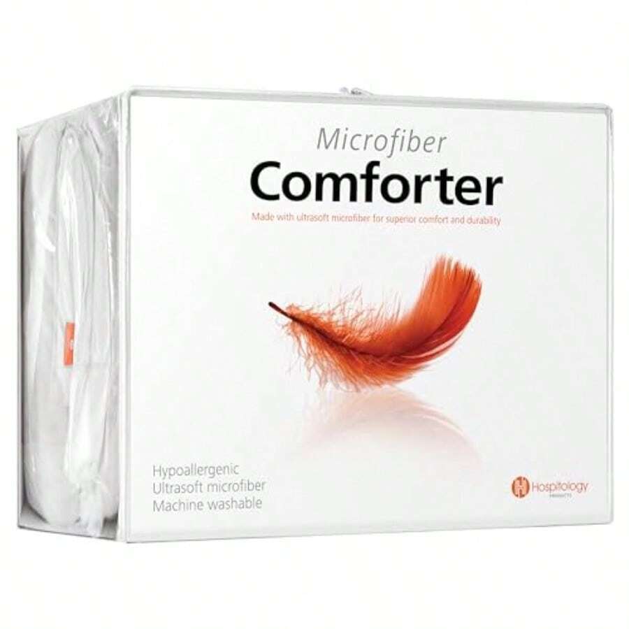 Hospitology Heavenly Microfiber Goose Down Alternative Duvet Insert/Comforter 90-Inch by 94-Inch Queen - blanco - Ver 1