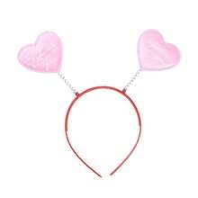 6个红色亮片发箍，情人节、心形发箍、派对生日帽、发饰。