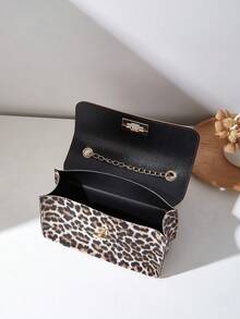 2pcs/Set Women Shoulder Bag With Chain Strap & Scarf, Handbag & Coin Purse - Multicolor - View 6