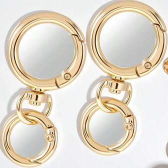 2/4/8 piezas Anillos de llave de doble apertura, Clip de llave DIY, Ganchos de resorte redondos para llaveros DIY, Clip de llave giratorio de aleación de zinc apto para llaveros, correas de muñeca de billetera, clips de billetera, clips de cadena de teléfono, anillos de extensión de bolso o anillos de repuesto, compatible con correas de llavero con cuentas, hebillas de billetera, conectores de teléfono, clips de llave giratorios