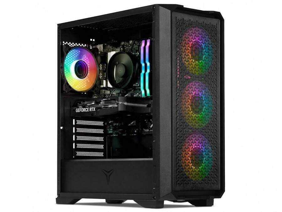 Yeyian Gaming Desktop PC Vault YPA-VA84F0C-5601N AMD Ryzen 5 8400F 32GB DDR5 1TB SSD GeForce RTX 5060 Windows 11 Home - US B Type Plug(110-127V) - View 1