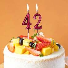 30th Birthday Candles, Red NFUmberss 30 Candle For Cake, Happy Birthday Cake Topper Decoration For Birthday Anniversary Celebration Party Supplies{Inchcolor_nameinch:InchRedinch} - 紅色 - 查看 4