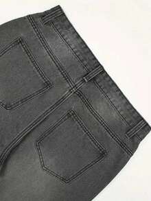 Men's Versatile Streetwear Denim For Fall/Winter Y2K Street Fashion - Grey - View 5