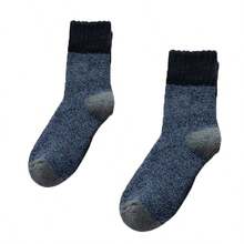 5 Multicolor Styles | Autumn & Winter Retro Socks, Merino Stitched Color-Block Socks, Thickened & Warm