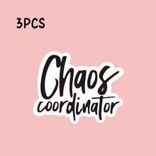 "Chaos Coordinator" Humorous Matte Vinyl Decal Sticker - Fade-Resistant, Self-Adhesive Car Sticker For Trucks, Motorcycles, Laptops & Windows - Durable Asymmetrical Shape Design, Stickers For Car, Window Decals, Coordinated Look Scrapbook Supplies Funny Stickers Laptop Stickers Kindle Phone Stickers - Multicolor - View 10