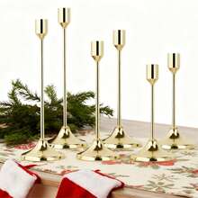 3pcs Set Elegant Metal Candle Holders, Candle Stand For Wedding Table Fireplace, Room Party, Christmas Tabletop Decor - 金屬燭台3件套裝 - 查看 19