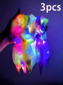 6 Pairs LED Rabbit Ear Headbands. Colorful Luminous Hair Clips That Glow In The Dark, Suitable For Party Supplies, LED Headbands, Holiday Decorations, Glow Toys, Music Festival Parties, Birthday Decorations, Christmas & Birthday Gifts, Party Lighting, Masquerade, Bridal Parties, Neon Parties, Weddings, Party Decorations, Thanksgiving Decorations. - Multicolor - View 8