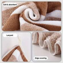 Set de 8 piezas de toallas suaves y muy absorbentes (4 toallas cuadradas, 2 toallas de mano, 2 toallas de baño) adecuadas para el hogar, baño, hotel, salón de belleza, sauna, de secado rápido y cómodas para hombres y mujeres, regalos diarios y de vacaciones, decoración de baño del hogar para verano y vacaciones - Color café - Ver 4