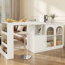 Dining Tables - White + MDF - View 12