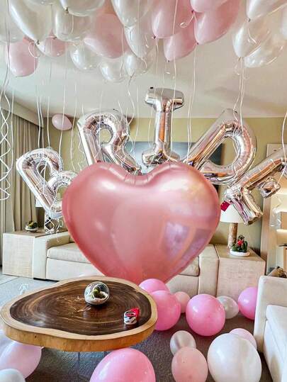1 Peça Balão de Coração Gigante de Folha de Alumínio, Balão de Coração Grande de 63/32 polegadas, Adequado para Hélio ou Ar, Balão de Coração Jumbo Rose Gold, Ótimo para Decoração Romântica, Pedido de Casamento, Dia dos Namorados, Festa de Noivado, Chá de Panela, Festa de Aniversário